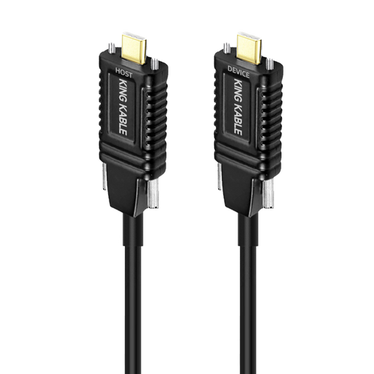 KING KABLE High Flex Optical Fiber USB3.1 Gen2 Type C Towline Cable with Screw 10Gbps USB3.0 Backward Comaptible with USB2.0 USB1.1 Version USB056
