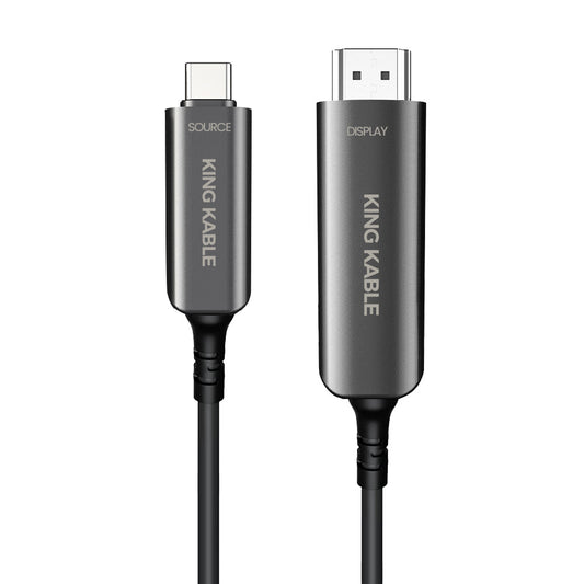 KING KABLE Active Optical Fiber TypeC to HDMI2.1 Cable 48Gbps 8K60 4K120 HDR USB-C to HDMI2.1 For Samsung HUAWEI MI LG iPAD Phone Sony TCL Hisense TV 10M 20M 30M TS005