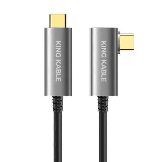 KING KABLE Optical Fiber USB3.1 Gen2 TypeC 90°Right Angle Cable 10Gbps USB3.0 Not Backward Compatible with USB2.0 1.1 Verison USB040