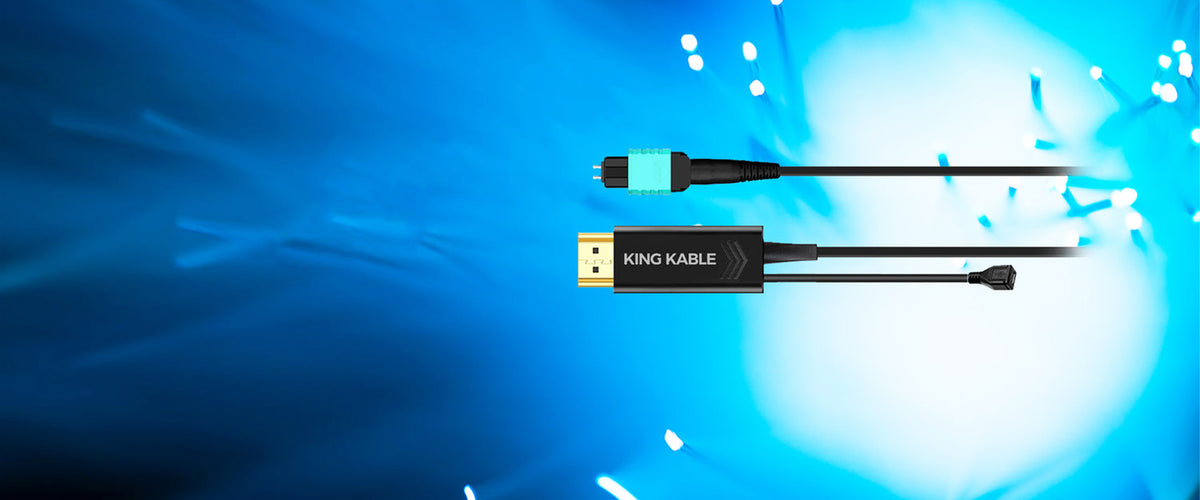 KING KABLE Optical Fiber USB4 HDMI2.1 DP2.1 USB3.1 C/B/A DVI MPO Cable