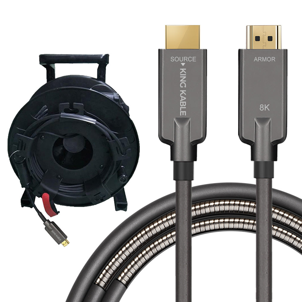 KING KABLE Waterproof Optical Fiber HDMI2.1 Cable 48Gbps 10K 8K60 4K12